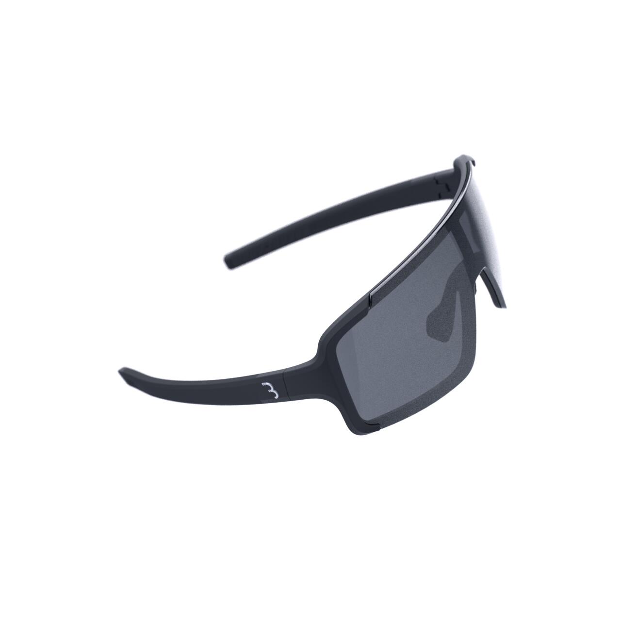 BBB CYCLING Fahrradbrille Chester Narrow – Smoke – Schmaler Schnitt – Mattschwarz – Unisex