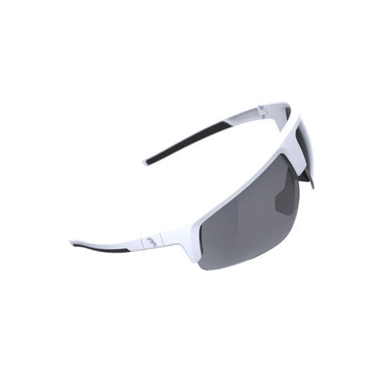 BBB CYCLING Fahrradbrille Comet – Weiß Smoke Linse – Fahrradbrille MTB Rennrad – Unisex