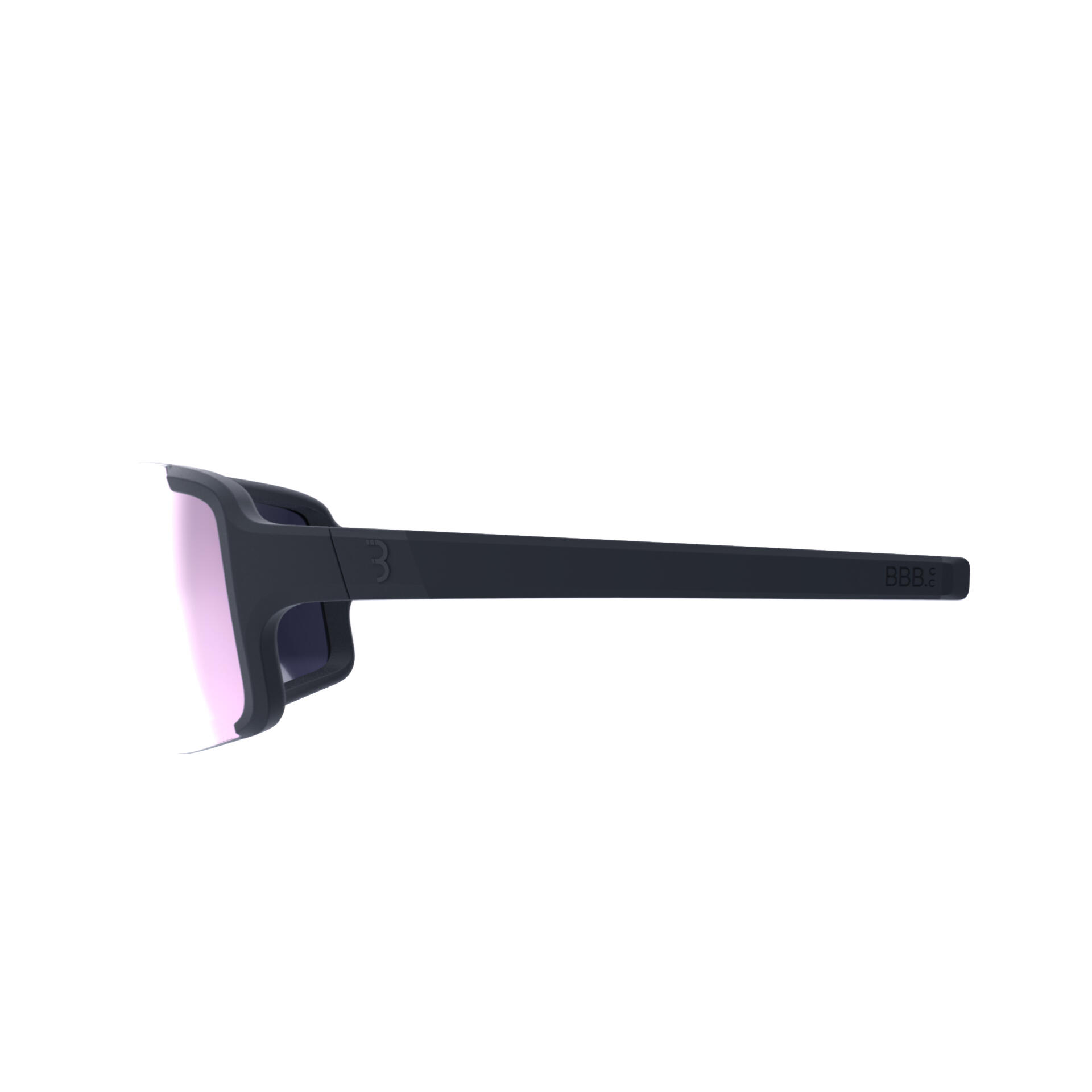 Óculos de sol unissexo BBB Chester Narrow Preto/Rosa 3/7