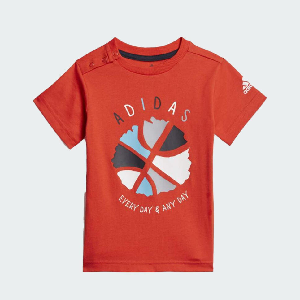 Koszulka + spodenki komplet dziecięcy Adidas Summer Set bawełniany