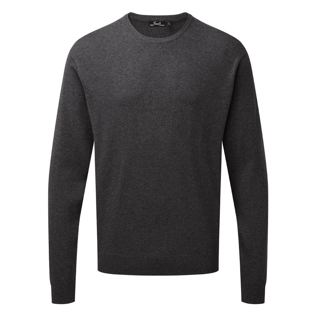 Premier Adults Unisex Cotton Rich Crew Neck Sweater