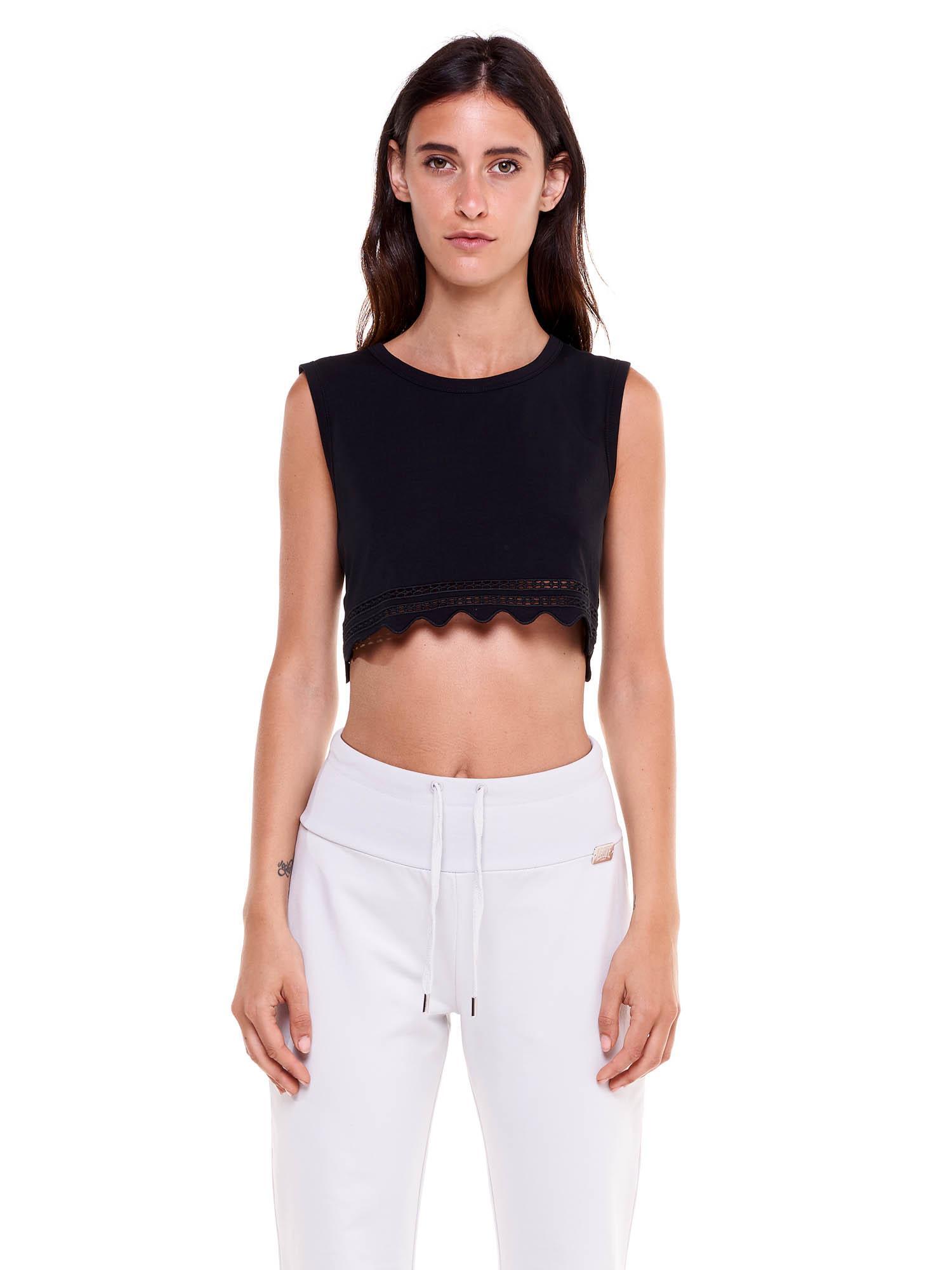 LEONE 1947 APPAREL Camiseta de tirantes de mujer en blanco y negro.