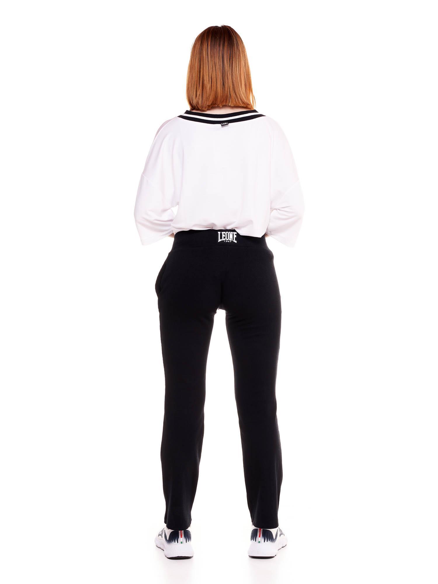 Pantalon femme côtelé noir et blanc 4/5