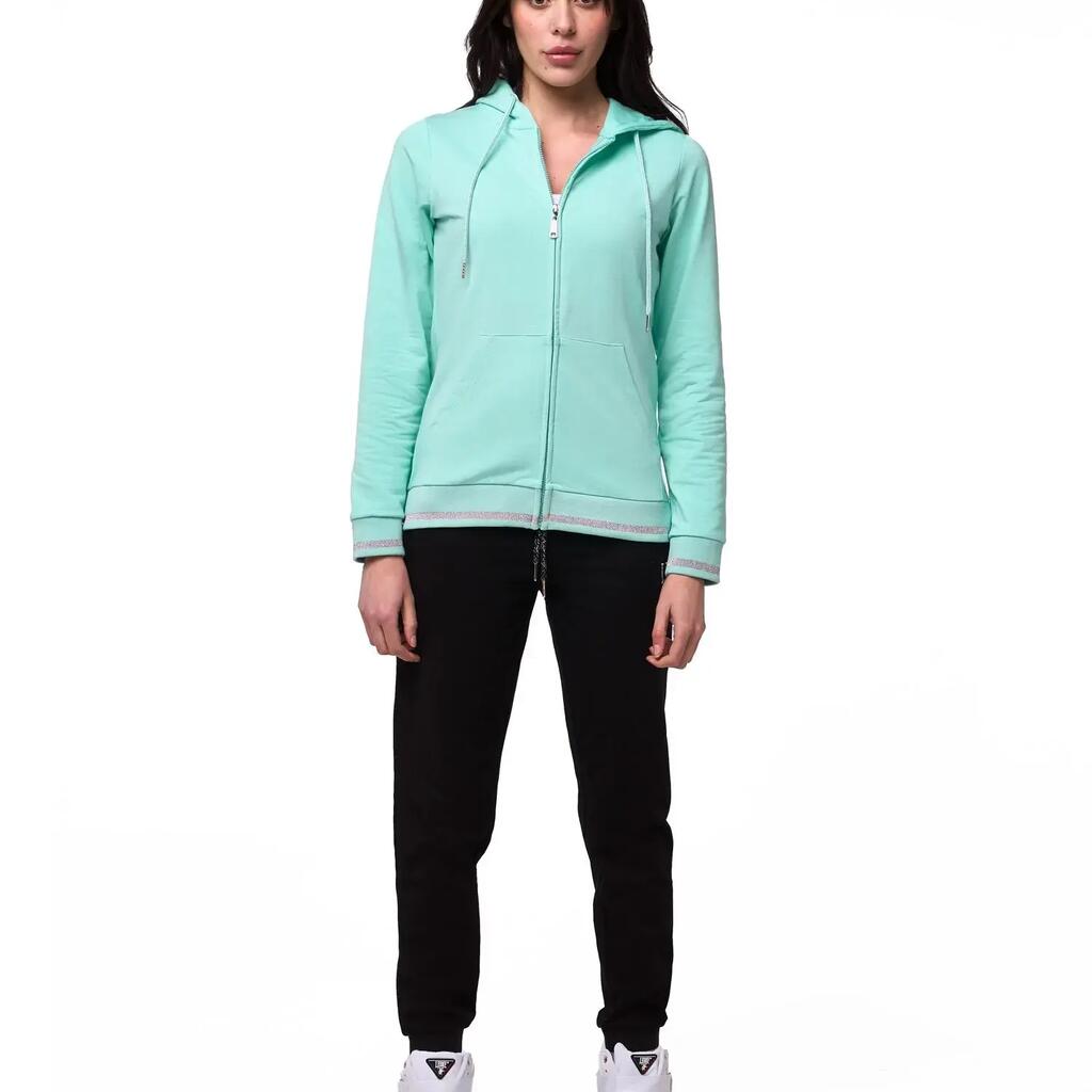 Leone Bright Women's Tracksuit with Zip-Up Hoodies and Non-Sweat Joggers
