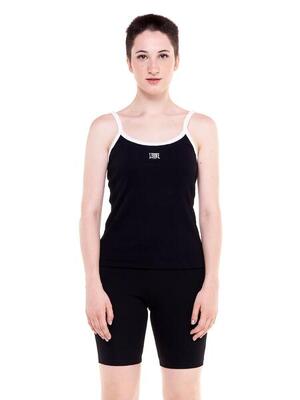 Schwarz-weißes Damen-Tanktop