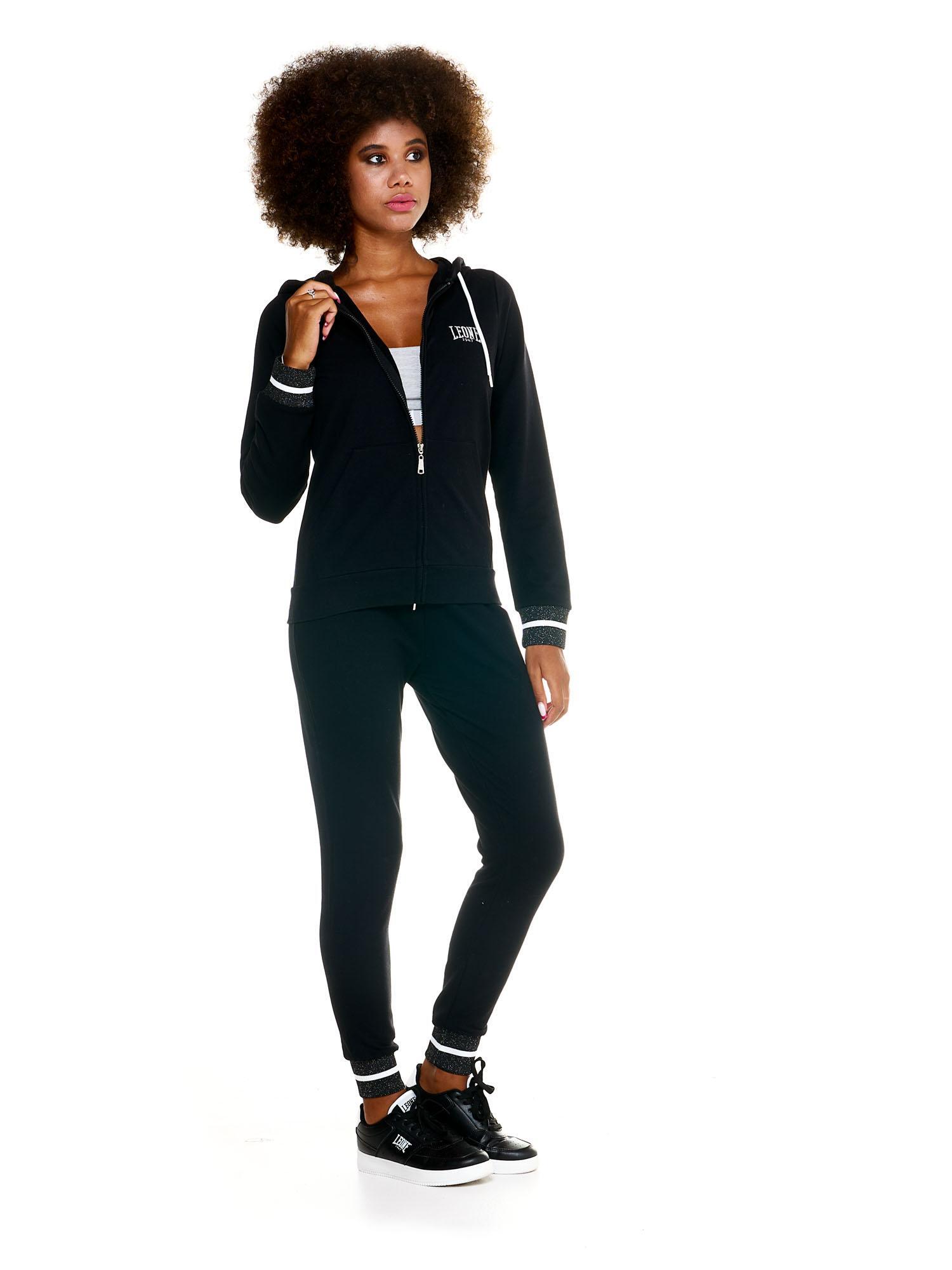 Chándal Leone con capucha para mujer Chándal con cremallera completa Greyss 3/6