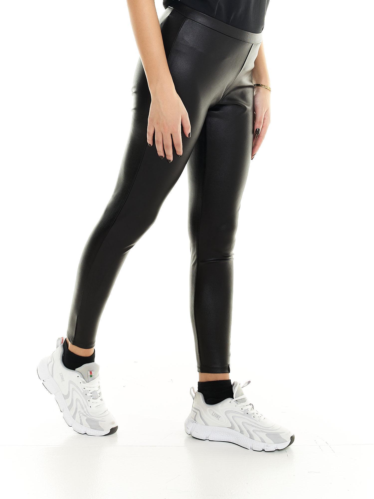 Leggings da donna in ecopelle con etichetta Leone 1947 Glam Winter 3/6