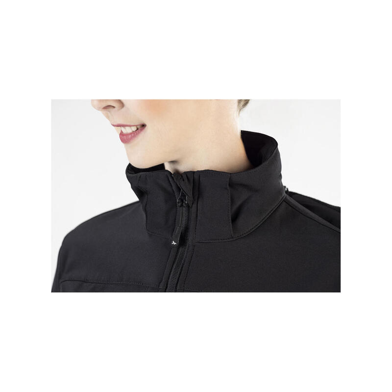 Jachetă de echitație pentru femei HKM Softshell neagră