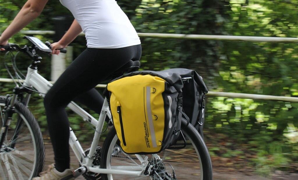Waterproof 17 Litre Bicycle Pannier Bag Yellow 5/7