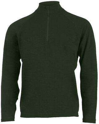 Honos merinowol t-shirt met rits voor heren