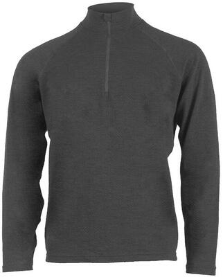 Honos merinowol t-shirt met rits voor heren