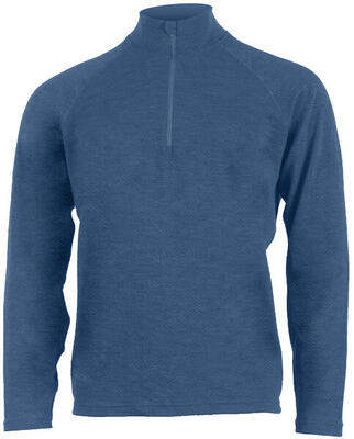 Honos merinowol t-shirt met rits voor heren