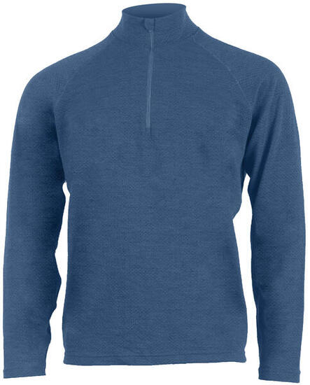 T-shirt da uomo in lana merino HONOS con cerniera