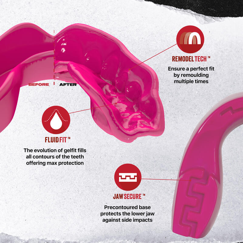 Protège dents pour adulte SafeJawz Intro Series Rose