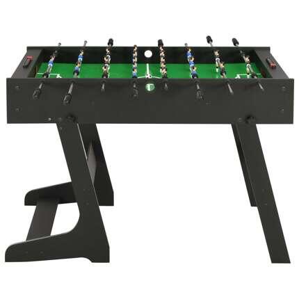 Baby-foot Acier 60 Kg - 140x74,5x87,5 Cm - Marron Clair Et Noir - Neuf