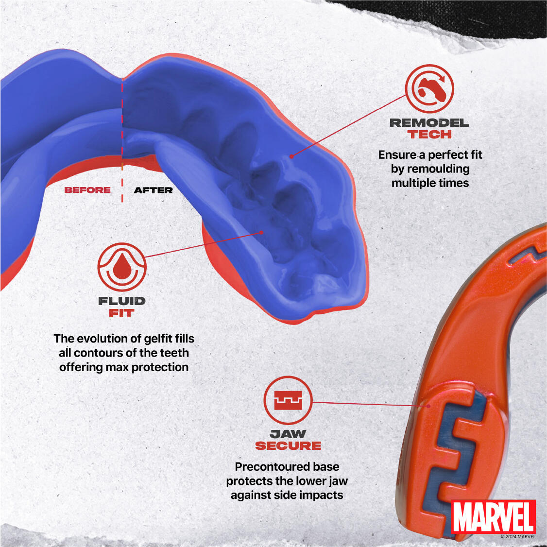 Protège dents Marvel pour adulte SafeJawz Spiderman 3/7