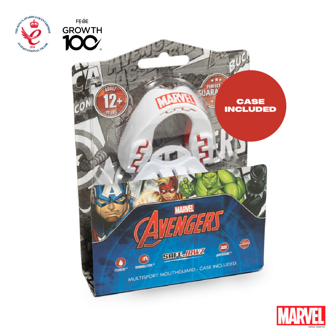 Protetor bucal esportivo com logotipo da Marvel 5/7