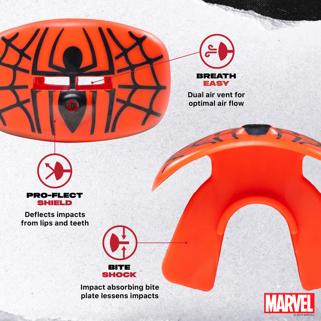 Marvel Lip Guard Sports Mouth Guard with Detachable Strap 3/7
