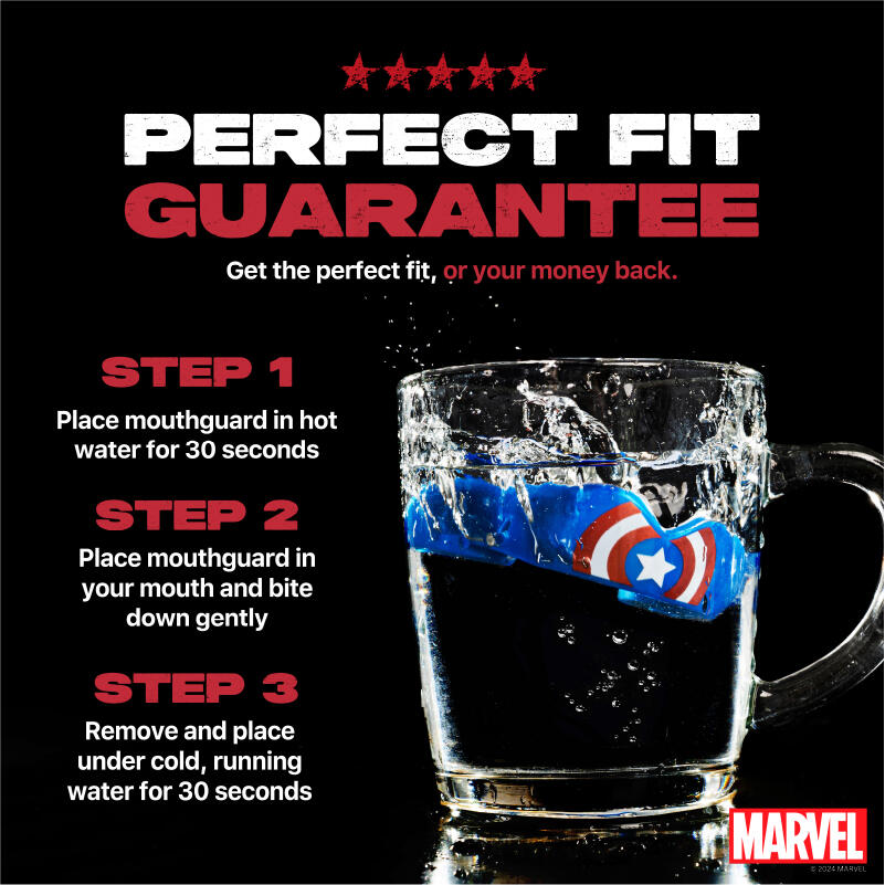 Protège dents Marvel pour adulte SafeJawz Captain America 4/7