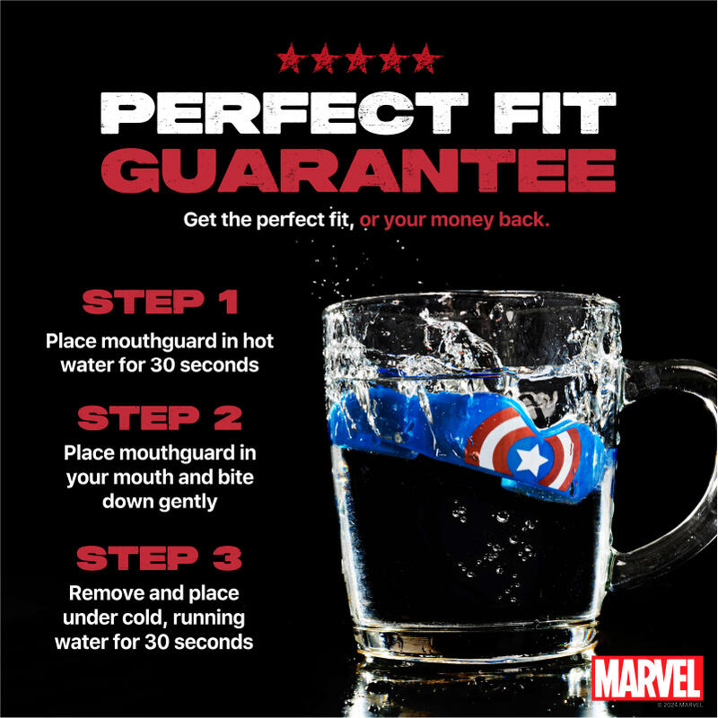 Protège dents Marvel pour adulte SafeJawz Captain America