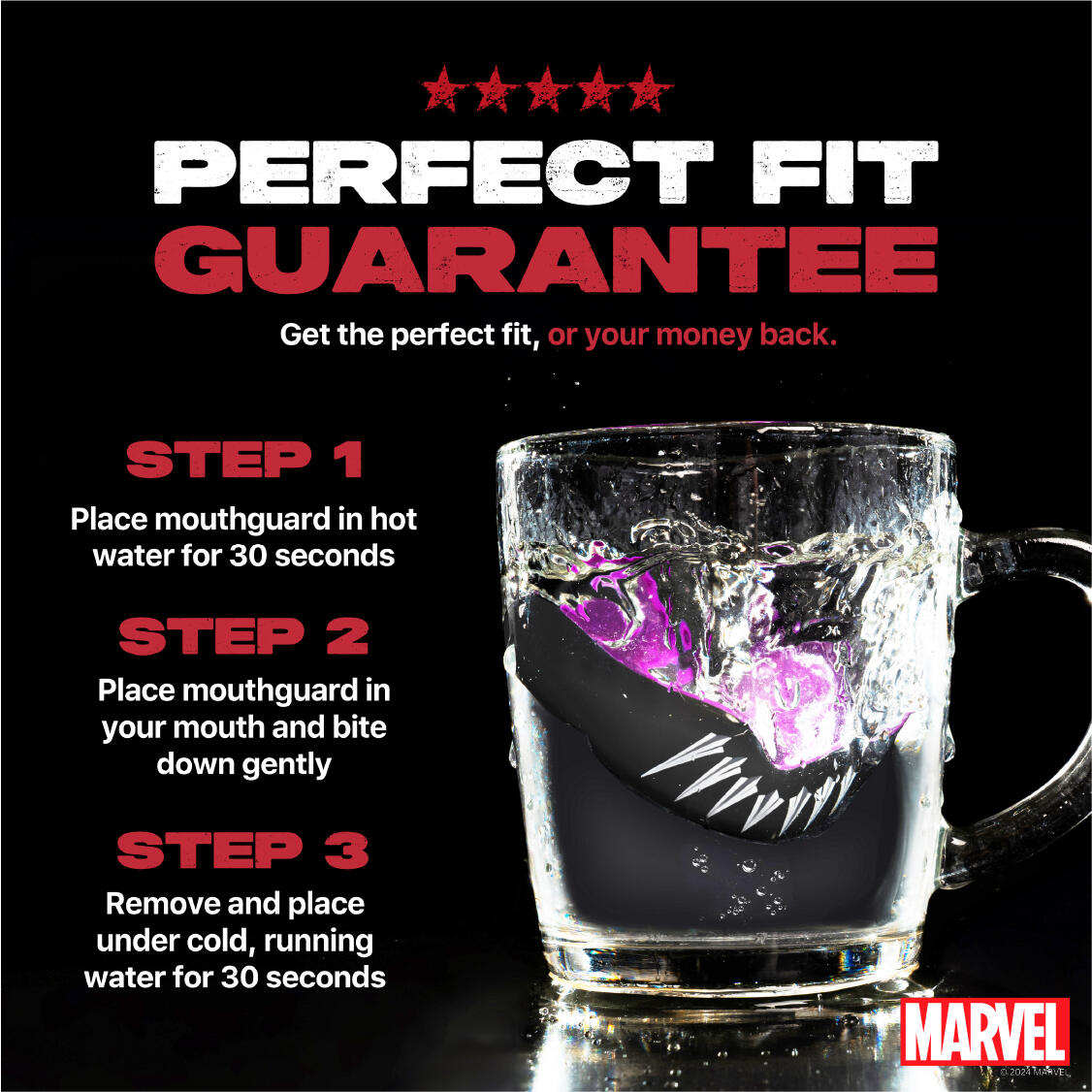 Marvel Sports Mouth Guard Adult/Junior Self-Fit Gum Shield 4/7