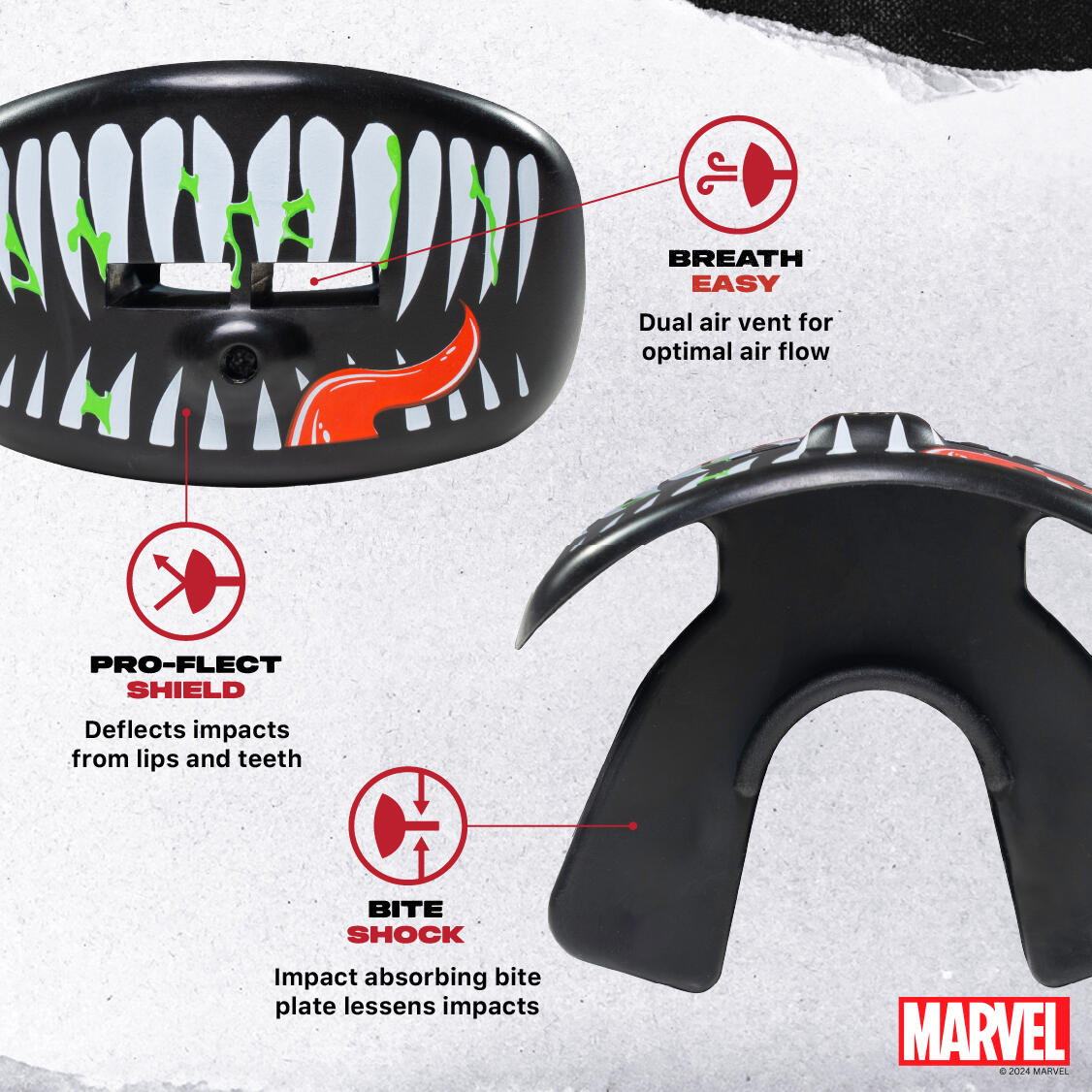 Marvel Lip Guard Sports Mouth Guard with Detachable Strap 3/7