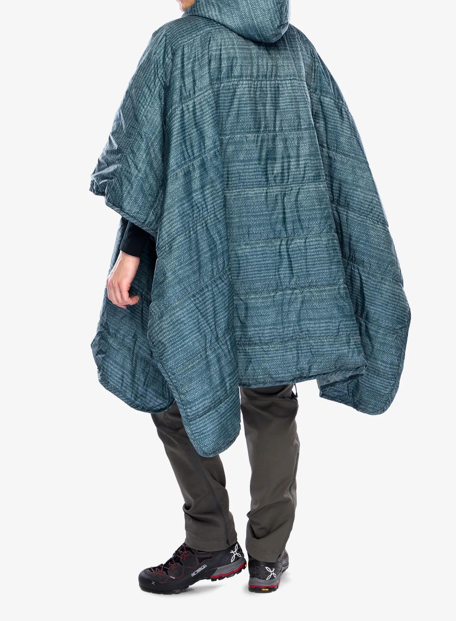 tragbare Decke Honcho Poncho bluewoven print 2/7