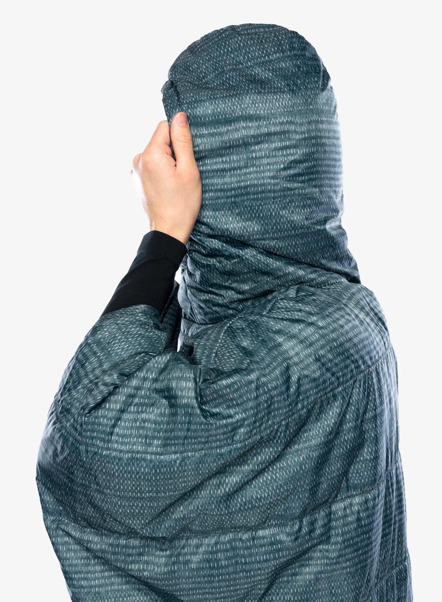 tragbare Decke Honcho Poncho bluewoven print 4/7