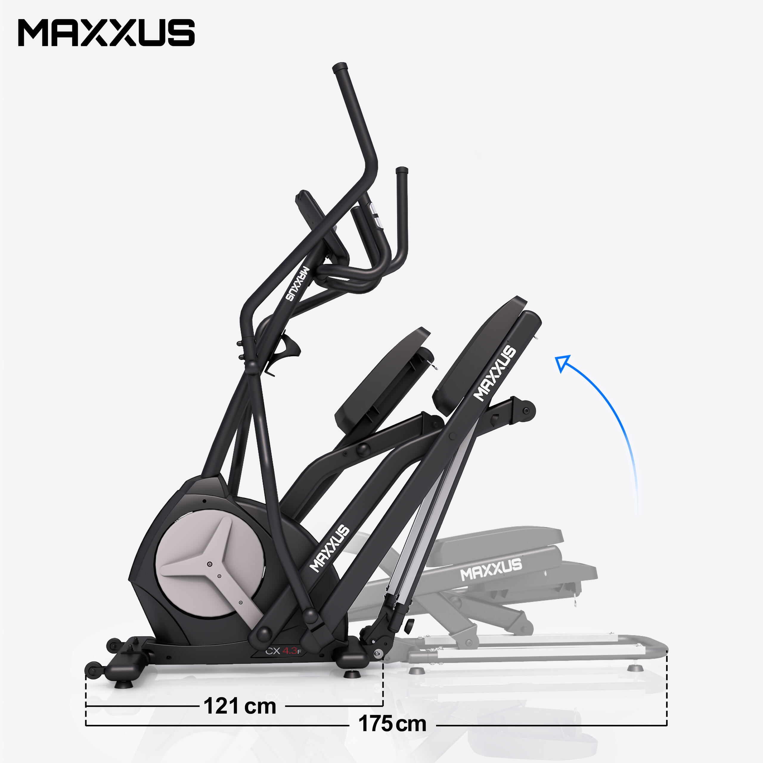 Vélo Elliptique Pliable CX 4-3F - Inertie 26kg - Longueur Replié 1m21 6/7
