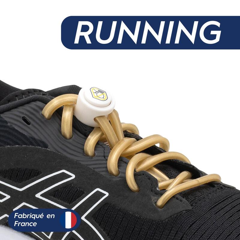 Lacets Élastiques Course Running Confort Optimal en Silicone  - dore