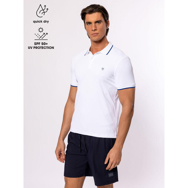 Tricou cu mânecă scurtă, cu guler, pentru bărbați DERMOS25