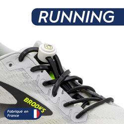 Lacets Élastiques Course Running Confort Optimal en Silicone - noir