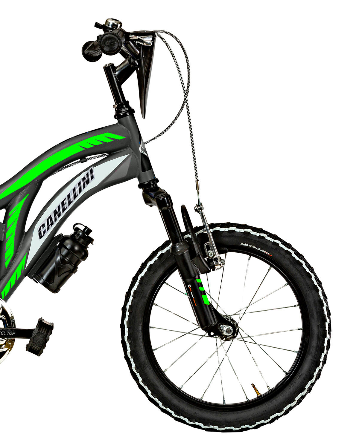 Kinderfahrrad MTB Canellini COLORADO 16" Full Suspension - Titan/Grun 3/3