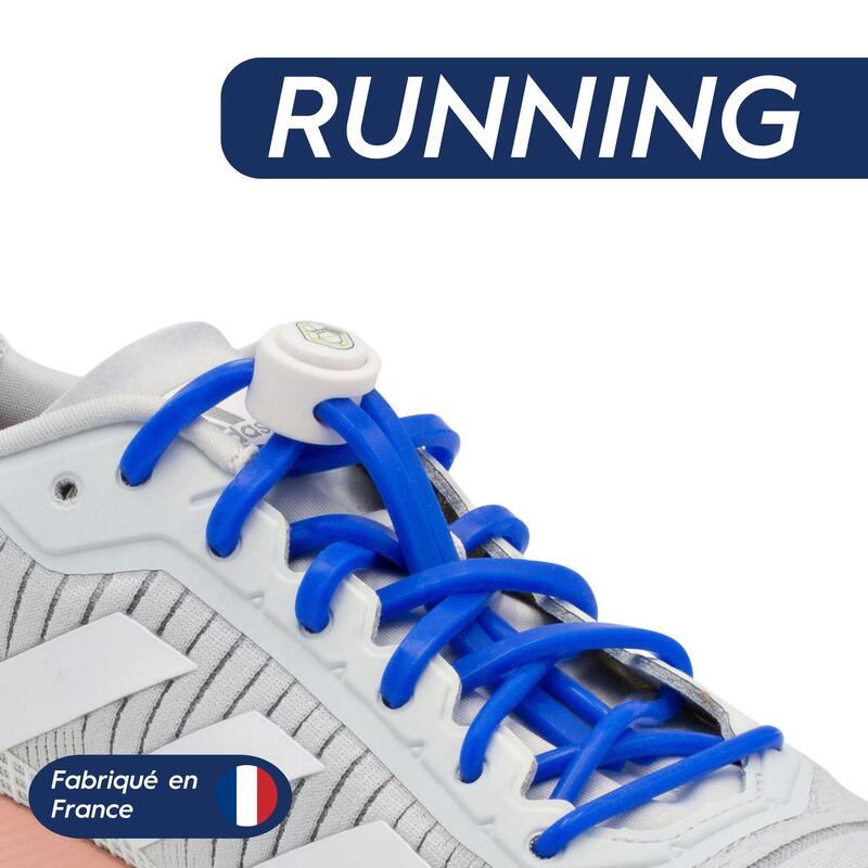Lacets Élastiques Course Running Confort Optimal en Silicone  - bleu roi