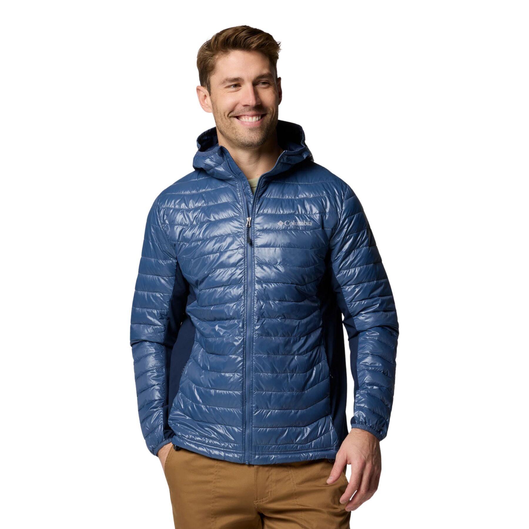 Steppjacke wärmend atmungsaktiv Herren - Powder Pass™ Hybrid Hooded Jacket 2/7