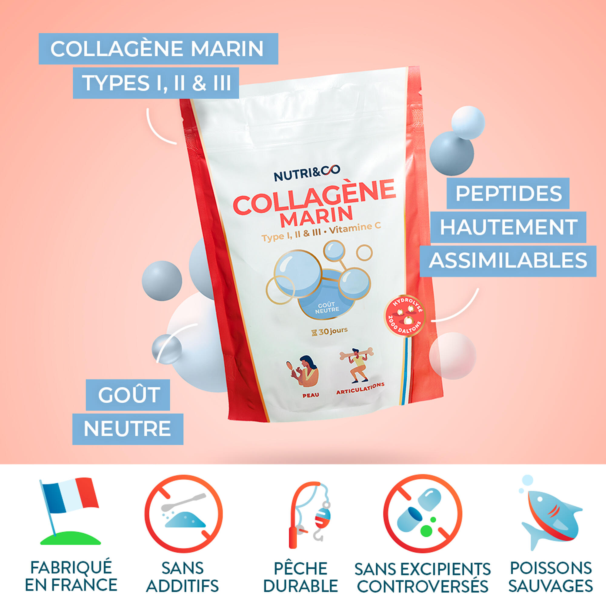 Collagène Marin - Santé et Prévention Articulaire - Sans Saveur - 180g 3/3