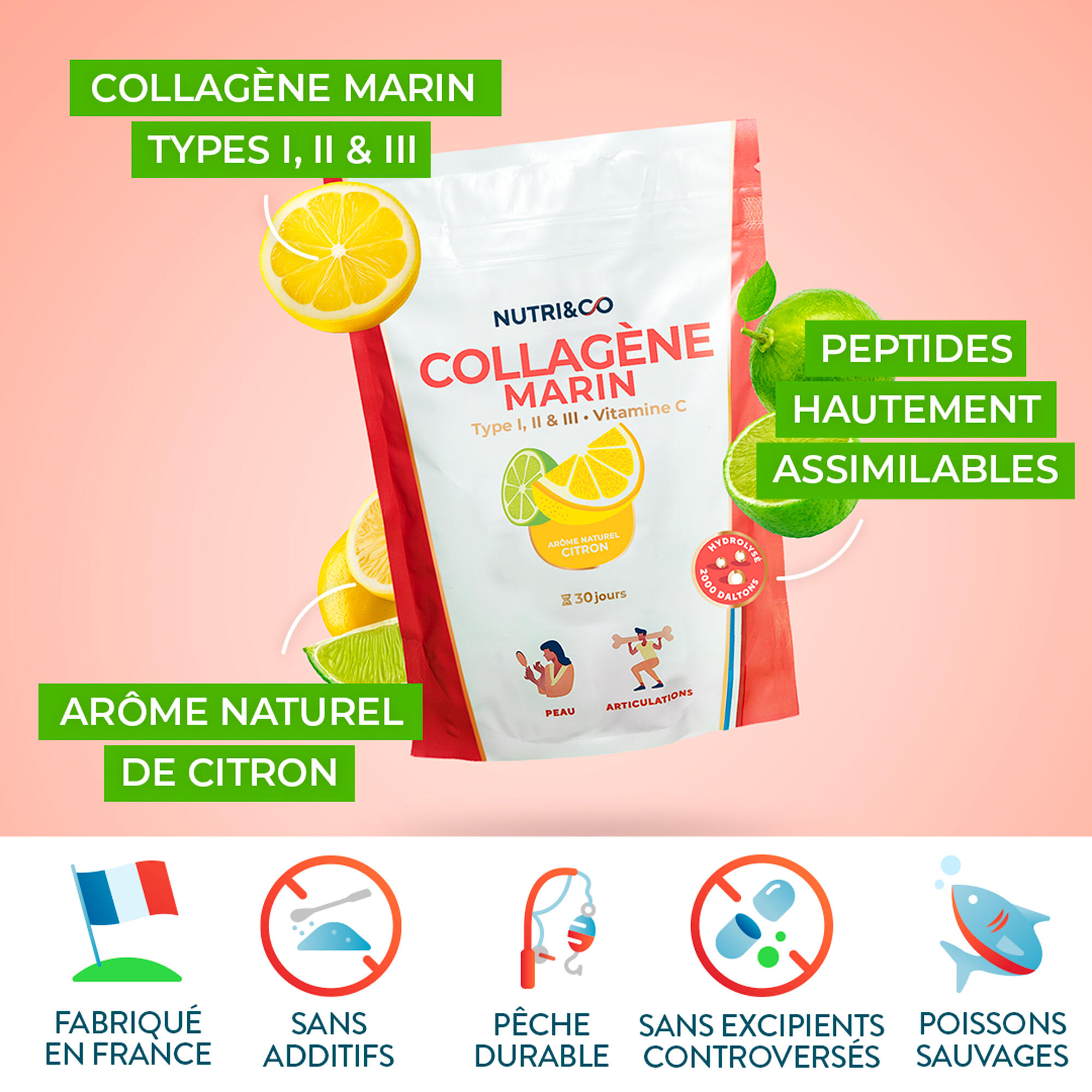 Collagène Marin - Santé et Prévention Articulaire - Goût Citron - 180g 3/3
