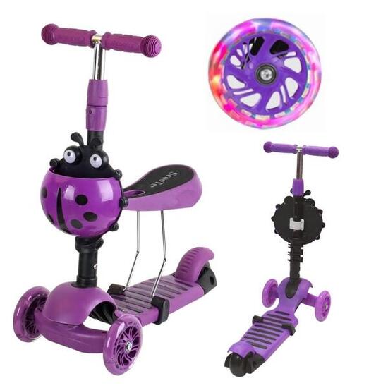 Hulajnoga balansowa trójkołowa jeździk 2w1 świecące kółka Enero