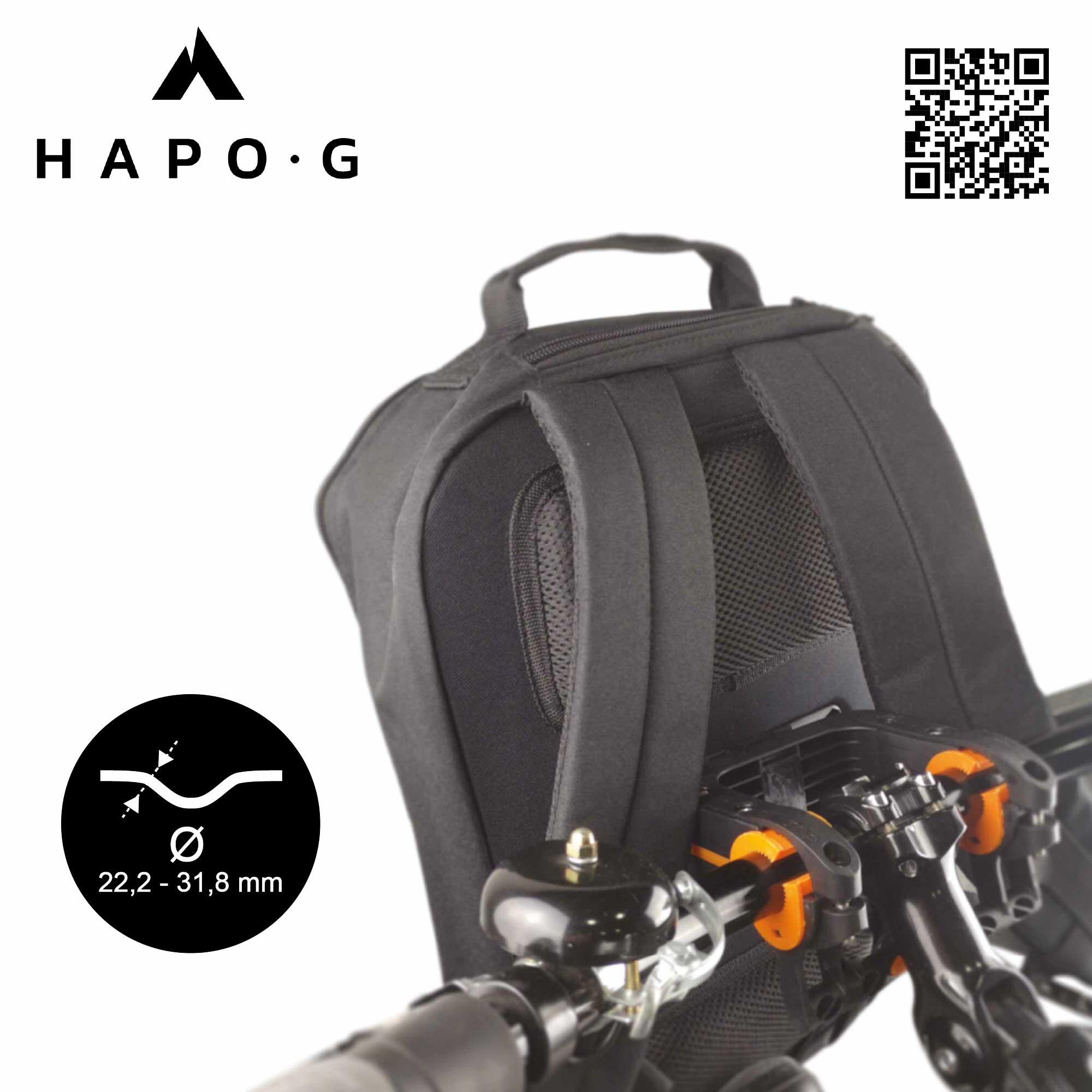 9L Fiets Rugzak Stuurbevestiging DMTS HAPO-G Compatibel met E-bike 3/5