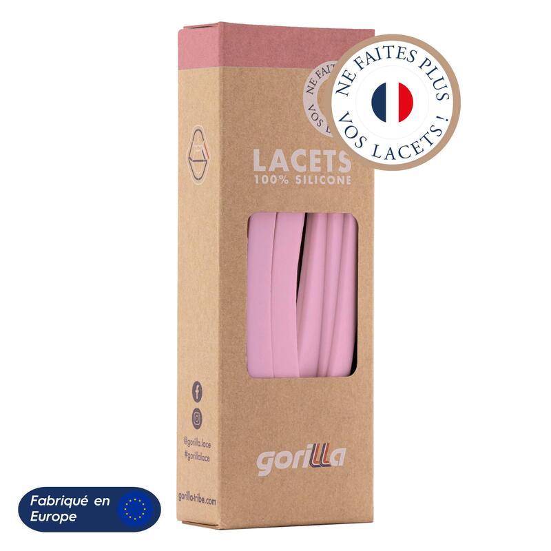 Lacets Élastiques Larges Enfant Auto-Serrant Sneakers En Silicone - rose fluo