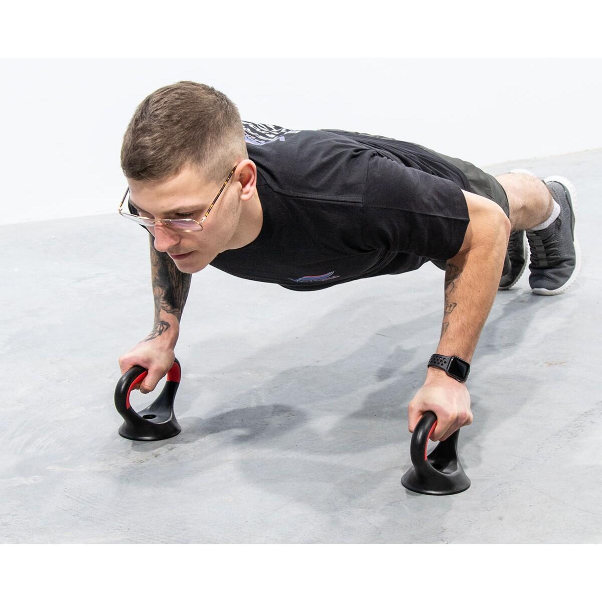 Zestaw do treningu siłowego 3w1 Eb Fit Hantla Kettlebell Uchwyt do pompek 4/7
