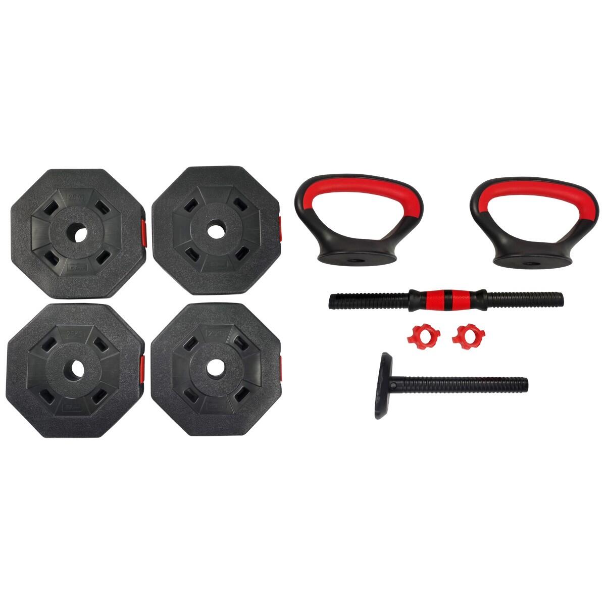 Zestaw do treningu siłowego 3w1 Eb Fit Hantla Kettlebell Uchwyt do pompek 3/7