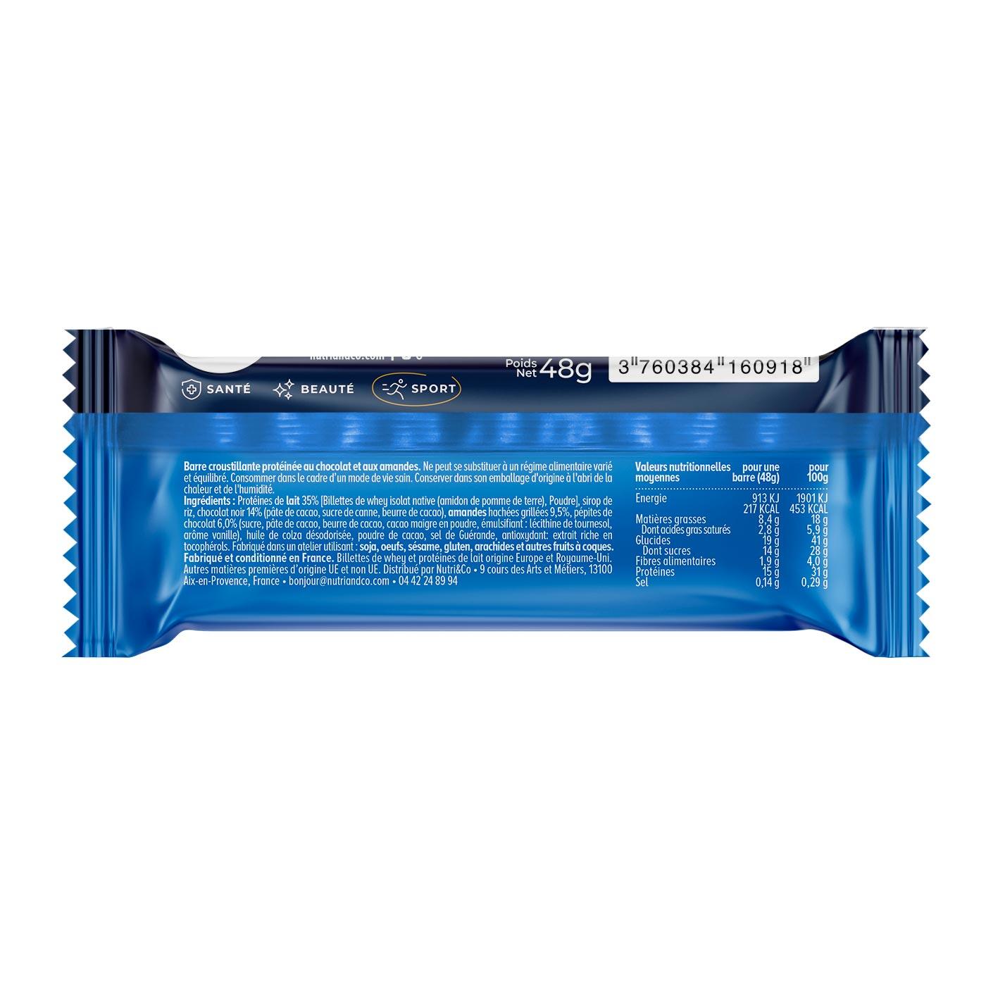 Barres Protéinées - Chocolat & Amandes - 12 barres 2/2