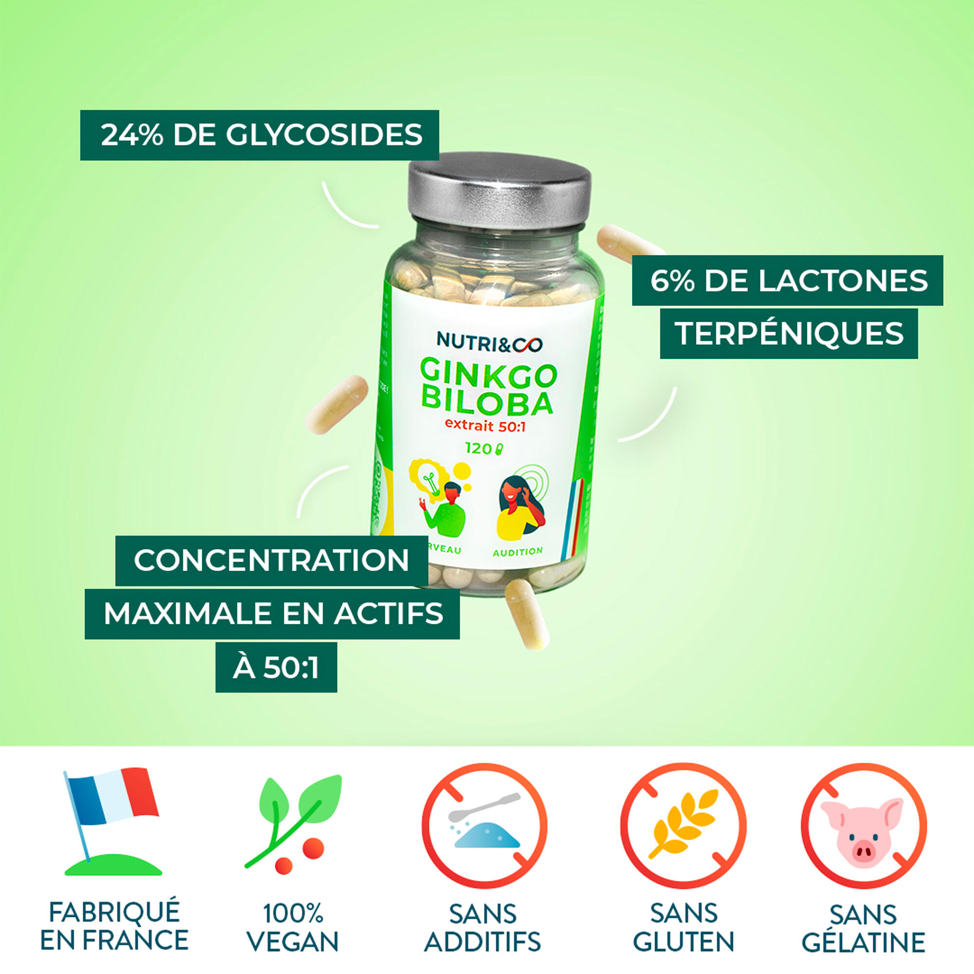 Ginkgo Biloba - 120 gélules 4/4