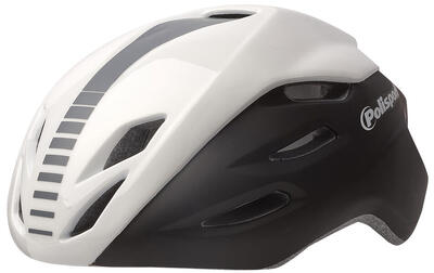 Fietshelm aero road mat wit/zwart