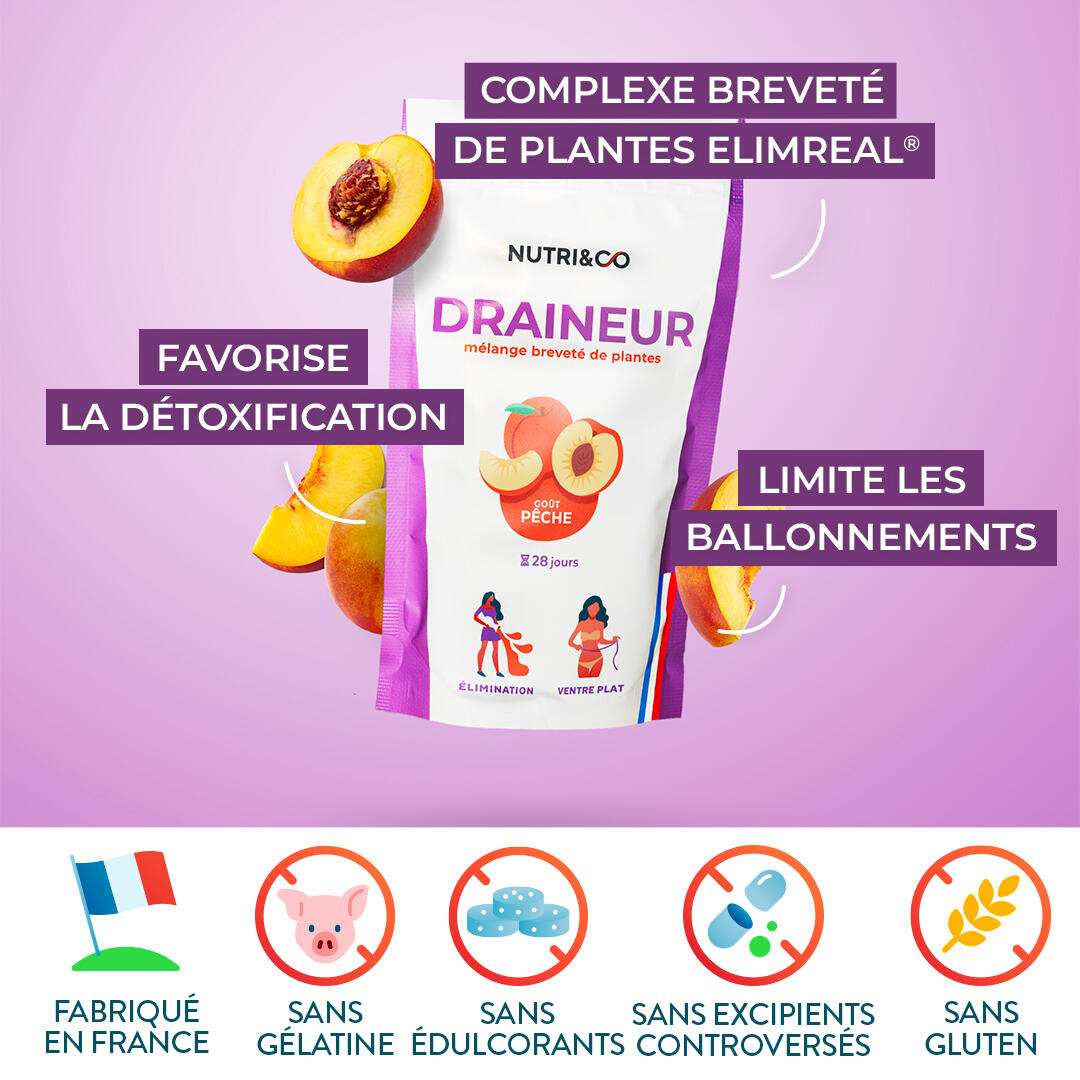 Draineur goût Pêche - 100g 3/4