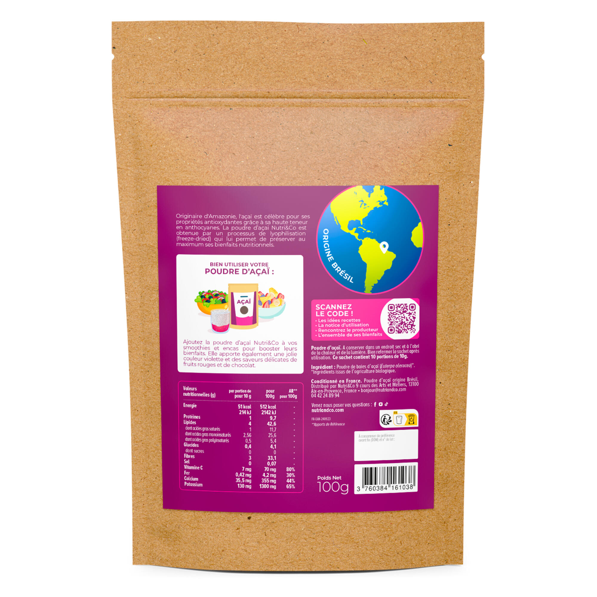 Poudre d'Acai BIO - 100g 2/3