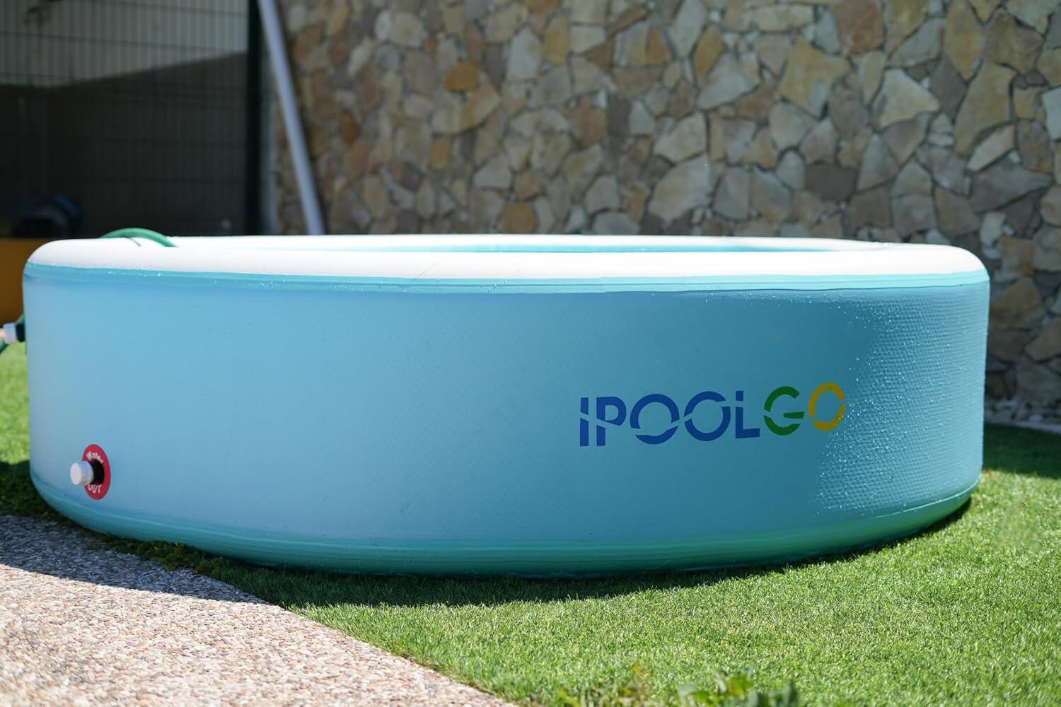 Ronde IPOOLGO-zwembad 200x50 met handmatige hogedrukpomp 2/7