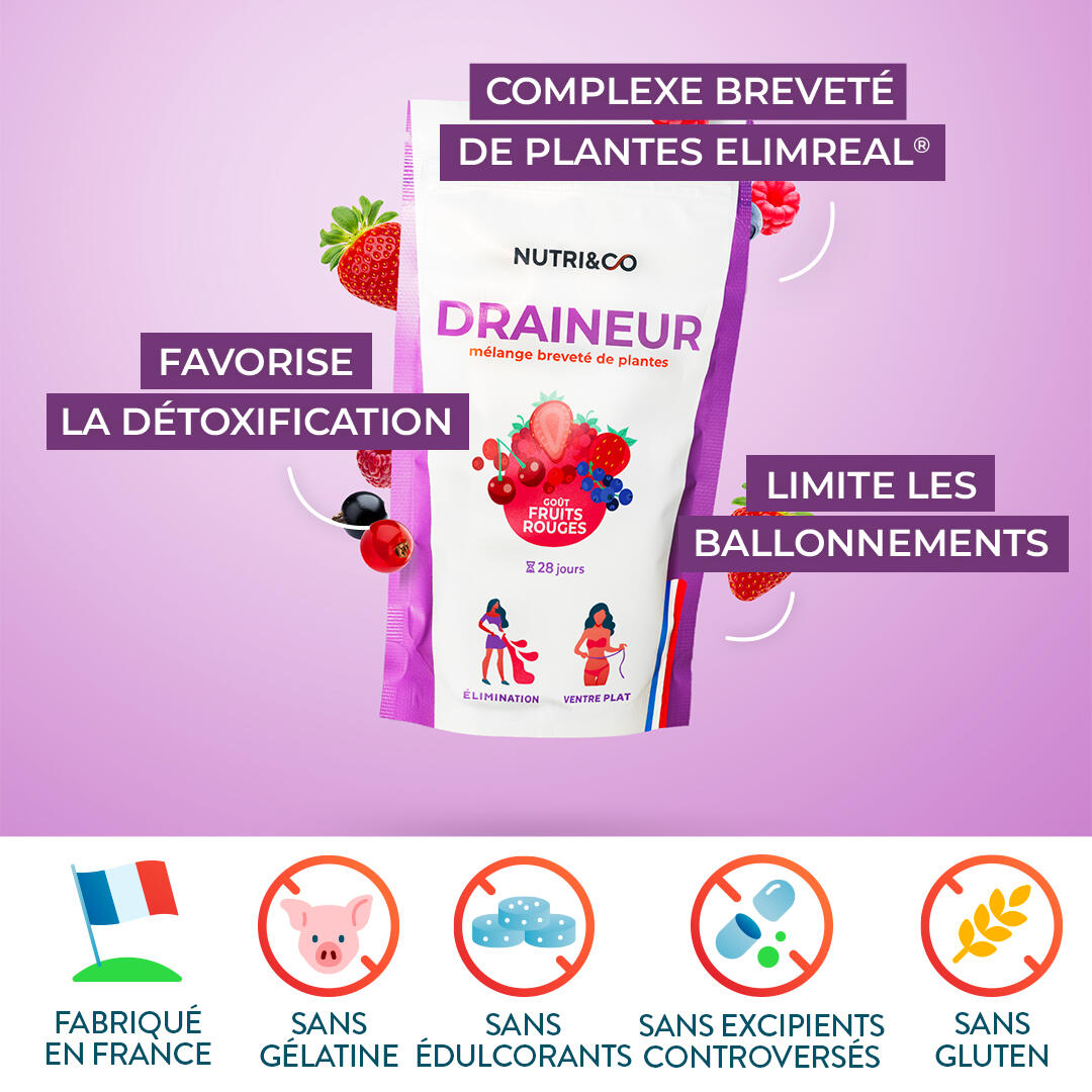 Draineur goût Fruits Rouges - 100g 4/4