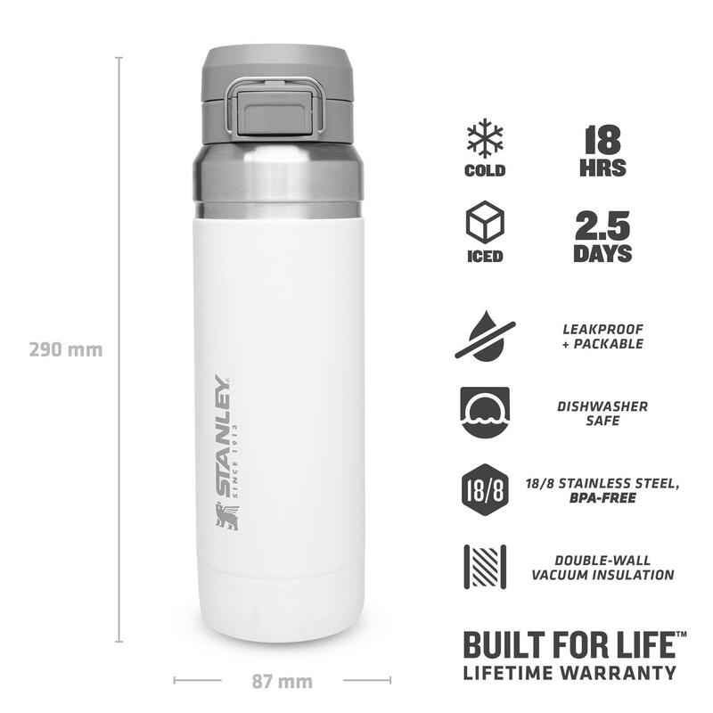 Cantil Térmico 1L - Garrafa De Água (Parede Dupla Aço Inox) Caminhada - Fitness